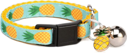 Pet Supplies, (Tropical Pineapple) Cat Collar, Dog Collar, Cat Leash, Dog Leash, Small Dog Collar, Medium Dog Collar, Large Dog Collar (Pet Collar, XXS)