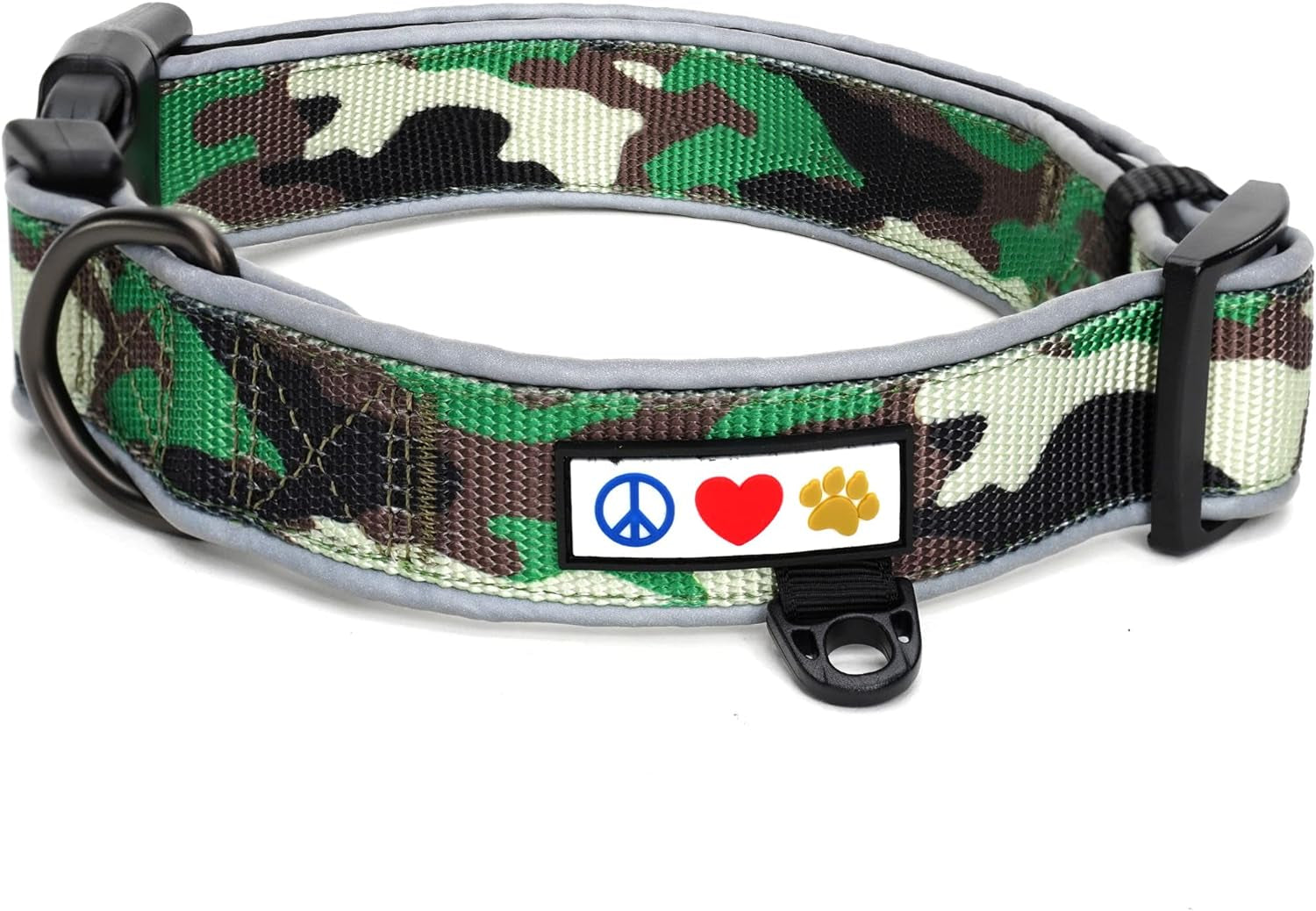 Camouflage Dog Collar Padded Dog Collar Reflective Dog Collar Puppy Collar Training Dog Collar Small Dog Collar Camo Green Dog Collar