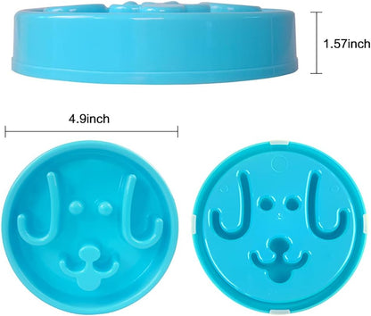 Healthy Slow Feeder Dog Bowls,Durable Preventing Choking Dog Slow Feeder,Non Slip Pet Dog Food Bowl(Blue)